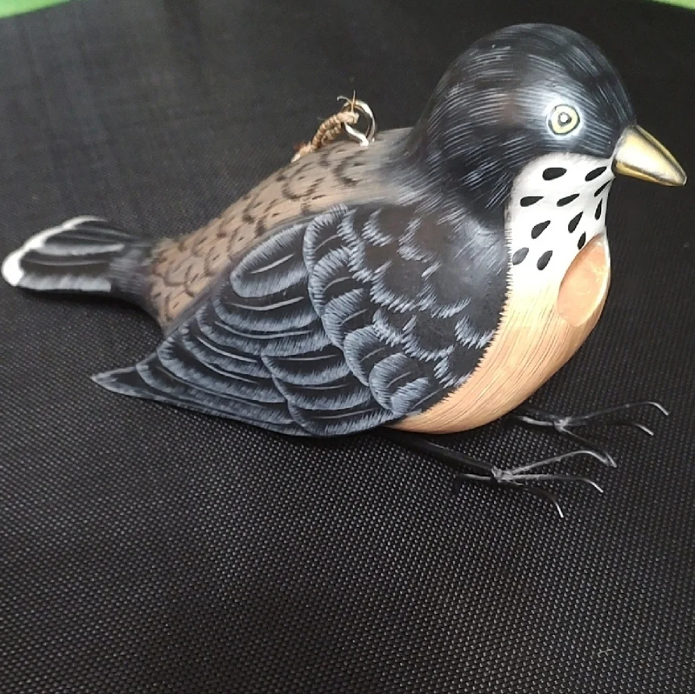 Decorative Bird Figurine - Black and Brown